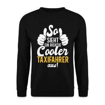 Taxifahrer Sicherheit und Unfallprävention - Unisex Pullover - Schwarz - Vorne - Alina (178cm) & Michal (187cm)