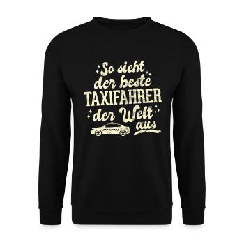 Taxifahrer Freundlichkeit und guter Kundenservice - Unisex Pullover - Schwarz - Vorne - Alina (178cm) & Michal (187cm)