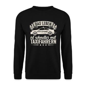 Connaissance locale des chauffeurs de taxi et choix d’itinéraire efficace - Sweat-shirt Unisexe - noir - Devant - Alina (178cm) & Michal (187cm)