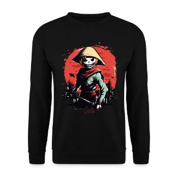 Slender Rizfarmer Zombie Samouraï - Sweat-shirt Unisexe - noir - Devant - Alina (178cm) & Michal (187cm)