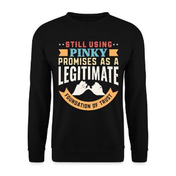Funny Quotes And Jokes Comedy And Laughter - Unisex Pullover - Schwarz - Vorne - Alina (178cm) & Michal (187cm)