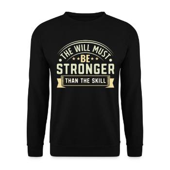 Citations et blagues drôles Dictons hilarants et humour - Sweat-shirt Unisexe - noir - Devant - Alina (178cm) & Michal (187cm)
