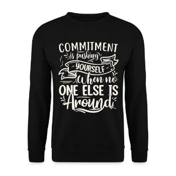 Funny Quotes And Jokes Hilarious Sayings And Humor - Unisex Pullover - Schwarz - Vorne - Alina (178cm) & Michal (187cm)