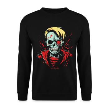 Bienvenue dans les années 80 avec les zombies - Sweat-shirt Unisexe - noir - Devant - Alina (178cm) & Michal (187cm)