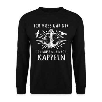 Kappeln - Unisex Pullover - Schwarz - Vorne - Alina (178cm) & Michal (187cm)