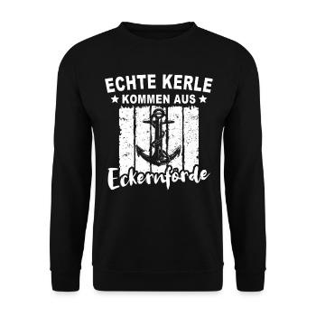 Eckernförde - Unisex Pullover - Schwarz - Vorne - Alina (178cm) & Michal (187cm)