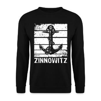 Zinnowitz - Unisex Pullover - Schwarz - Vorne - Alina (178cm) & Michal (187cm)