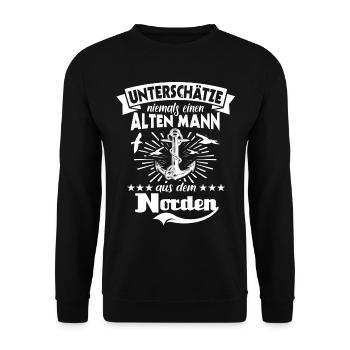Norden Nordener Norddeutsche - Unisex Pullover - Schwarz - Vorne - Alina (178cm) & Michal (187cm)