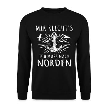 Norden Nordener Norddeutsche - Unisex Pullover - Schwarz - Vorne - Alina (178cm) & Michal (187cm)