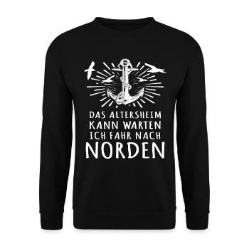 Norden Nordener Norddeutsche - Unisex Pullover - Schwarz - Vorne - Alina (178cm) & Michal (187cm)
