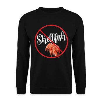 Pas d’avertissement de sensibilisation à l’allergie aux mollusques et crustacés Allergique - Sweat-shirt Unisexe - noir - Devant - Alina (178cm) & Michal (187cm)