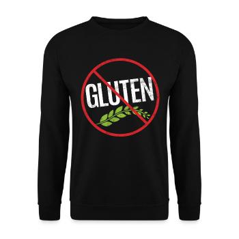 Pas de mise en garde contre les allergies au gluten Allergique - Sweat-shirt Unisexe - noir - Devant - Alina (178cm) & Michal (187cm)