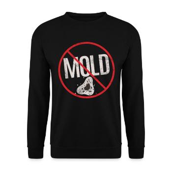 No Mold Allergy Awareness Warning Allergic - Unisex Pullover - Schwarz - Vorne - Alina (178cm) & Michal (187cm)