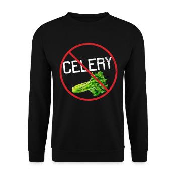 No Celery Allergy Awareness Warning Allergic - Unisex Sweatshirt - black - Front - Alina (178cm) & Michal (187cm)
