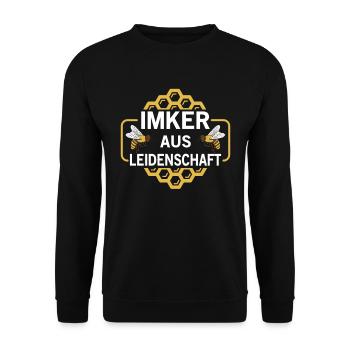 Imker Imkerin Leidenschaft - Unisex Pullover - Schwarz - Vorne - Alina (178cm) & Michal (187cm)