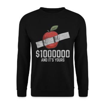 Duct Tape Apples Fruit Lover Funny Quote - Unisex Sweatshirt - black - Front - Alina (178cm) & Michal (187cm)