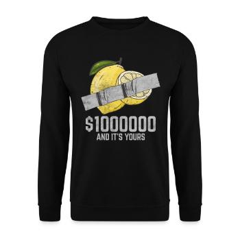 Duct Tape Lemon Fruit Lover Funny Quote - Unisex Sweatshirt - black - Front - Alina (178cm) & Michal (187cm)