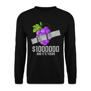 Ruban adhésif pamplemousse amant citation drôle - Sweat-shirt Unisexe - noir - Devant - Alina (178cm) & Michal (187cm)