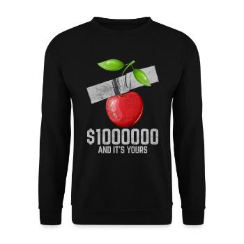 Ruban adhésif cerise amateur de fruits citation drôle - Sweat-shirt Unisexe - noir - Devant - Alina (178cm) & Michal (187cm)