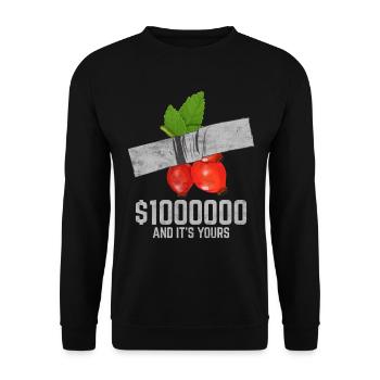 Ruban adhésif canneberge Fruit amant citation drôle - Sweat-shirt Unisexe - noir - Devant - Alina (178cm) & Michal (187cm)