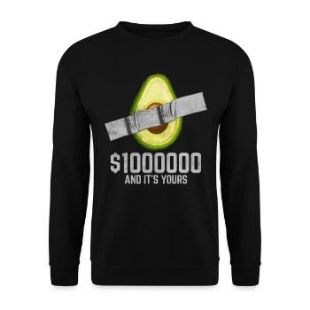 Ruban adhésif avocat amateur de fruits citation drôle - Sweat-shirt Unisexe - noir - Devant - Alina (178cm) & Michal (187cm)