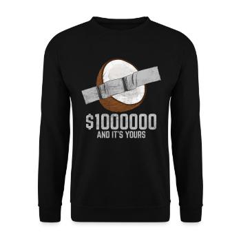Ruban adhésif noix de amateur de fruits citation drôle - Sweat-shirt Unisexe - noir - Devant - Alina (178cm) & Michal (187cm)