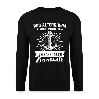 Zinnowitz Altersheim - Unisex Pullover - Schwarz - Vorne - Alina (178cm) & Michal (187cm)