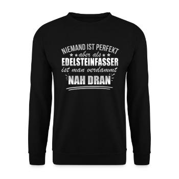 Lustige Edelsteinfasser Beruf Arbeit Edelstein - Unisex Sweatshirt - black - Front - Alina (178cm) & Michal (187cm)