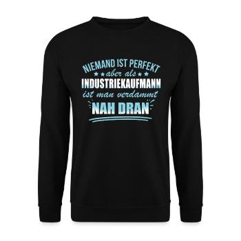Lustige Industriekaufmann Beruf Arbeit Verwaltung - Unisex Sweatshirt - black - Front - Alina (178cm) & Michal (187cm)