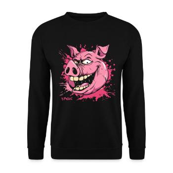 Cochon indécent - Sweat-shirt Unisexe - noir - Devant - Alina (178cm) & Michal (187cm)