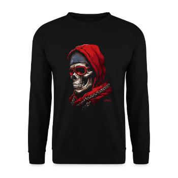 Hop Hop Rap Crâne - Sweat-shirt Unisexe - noir - Devant - Alina (178cm) & Michal (187cm)