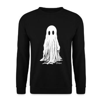 The Blanket Ghost - Unisex Sweatshirt - black - Front - Alina (178cm) & Michal (187cm)