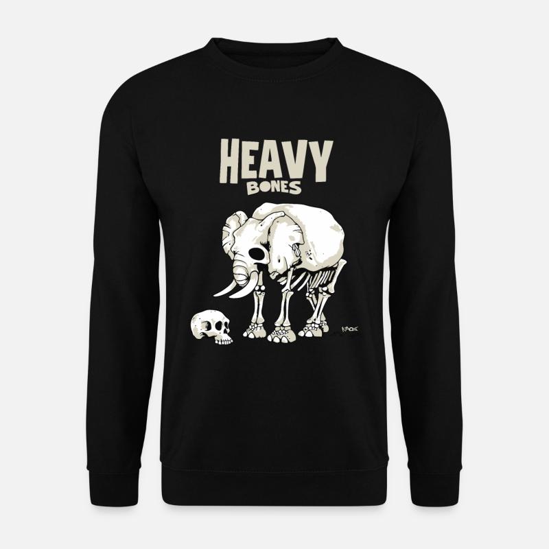 Heavy Bones: Elephant Skull - Unisex Sweatshirt - black