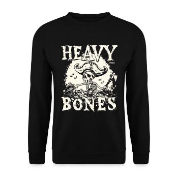Heavy Bones : Trésor de pirate et Pirate - Sweat-shirt Unisexe - noir - Devant - Alina (178cm) & Michal (187cm)