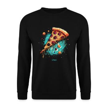 Pizza Galaxie - Sweat-shirt Unisexe - noir - Devant - Alina (178cm) & Michal (187cm)
