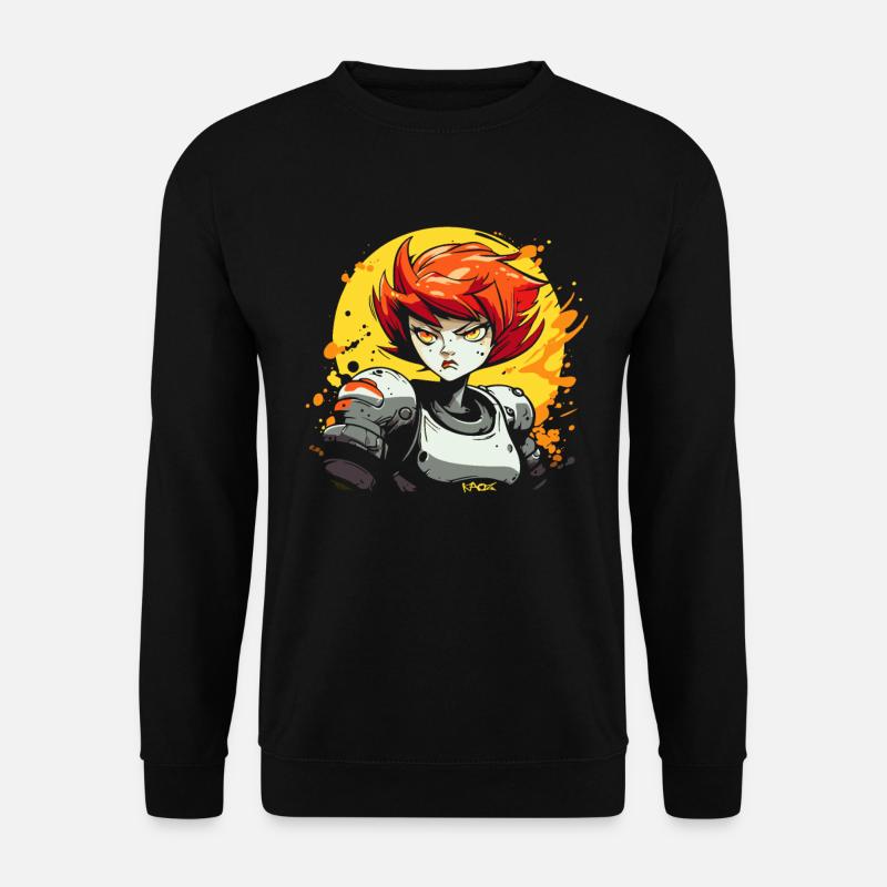 Anime Weiblicher Held - Unisex Pullover - Schwarz