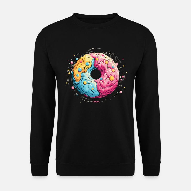 Une galaxie de beignets - Sweat-shirt Unisexe - noir