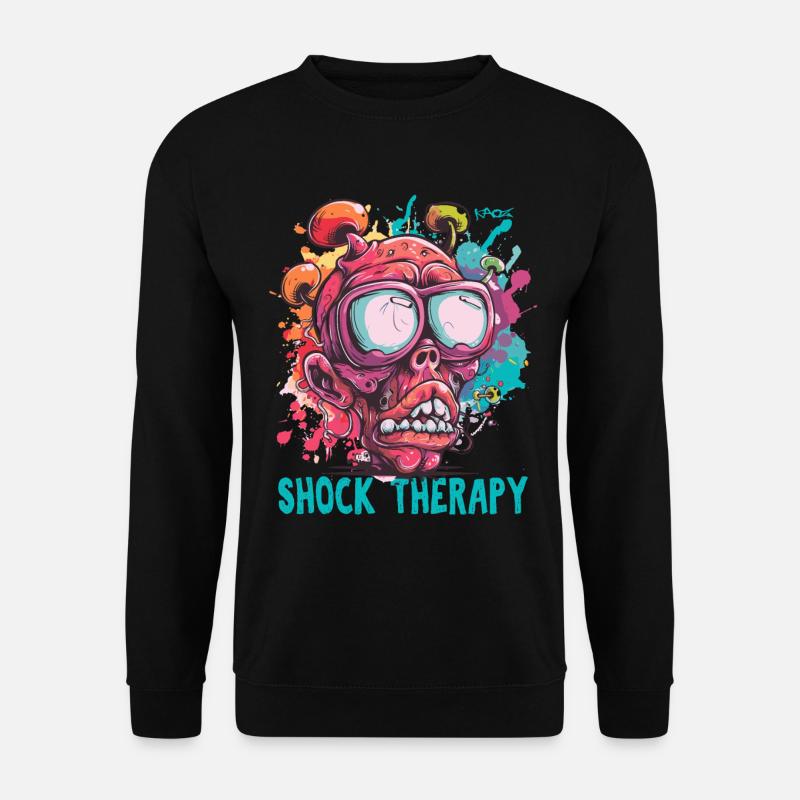 Shock Therapy Crazy Guy Skull - Unisex Sweatshirt - black