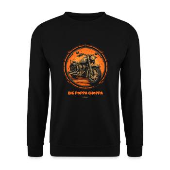 Moto Big Papa Chopper - Sweat-shirt Unisexe - noir - Devant - Alina (178cm) & Michal (187cm)