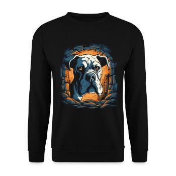 Le chien de donjon cool - Sweat-shirt Unisexe - noir - Devant - Alina (178cm) & Michal (187cm)
