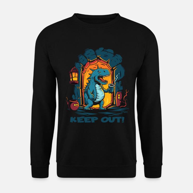 Lustiger Kerker-Drache: Zutritt verboten - Unisex Pullover - Schwarz