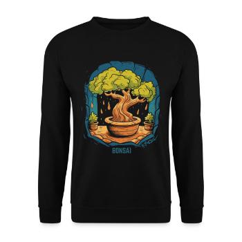 Bonsaï - Sweat-shirt Unisexe - noir - Devant - Alina (178cm) & Michal (187cm)