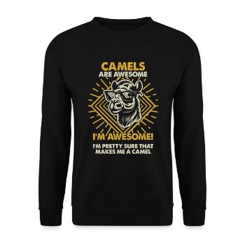 Camels Are Great - Mama Dad - Unisex Sweatshirt - black - Front - Alina (178cm) & Michal (187cm)