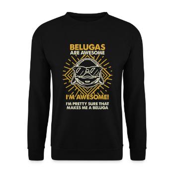 Les bélugas sont formidables - Mama Dad - Sweat-shirt Unisexe - noir - Devant - Alina (178cm) & Michal (187cm)