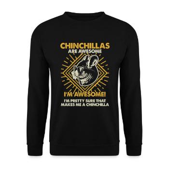 Chinchillas Are Great - Mama Dad - Unisex Sweatshirt - black - Front - Alina (178cm) & Michal (187cm)