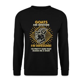 Goats Are Great - Mama Dad - Unisex Sweatshirt - black - Front - Alina (178cm) & Michal (187cm)
