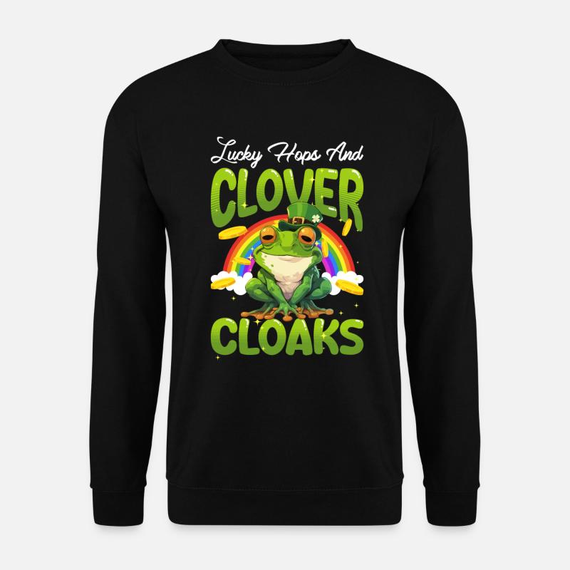St. Patrick's Day Frog - Unisex Sweatshirt - black