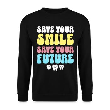 Zahnarzt Dentiste rétro - Sweat-shirt Unisexe - noir - Devant - Alina (178cm) & Michal (187cm)