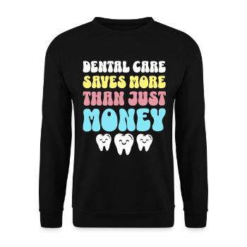 Zahnarzt Dentiste Soins dentaires - Sweat-shirt Unisexe - noir - Devant - Alina (178cm) & Michal (187cm)