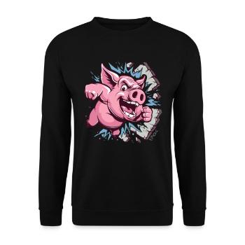 Une action qui brise l'âme et les murs - Sweat-shirt Unisexe - noir - Devant - Alina (178cm) & Michal (187cm)